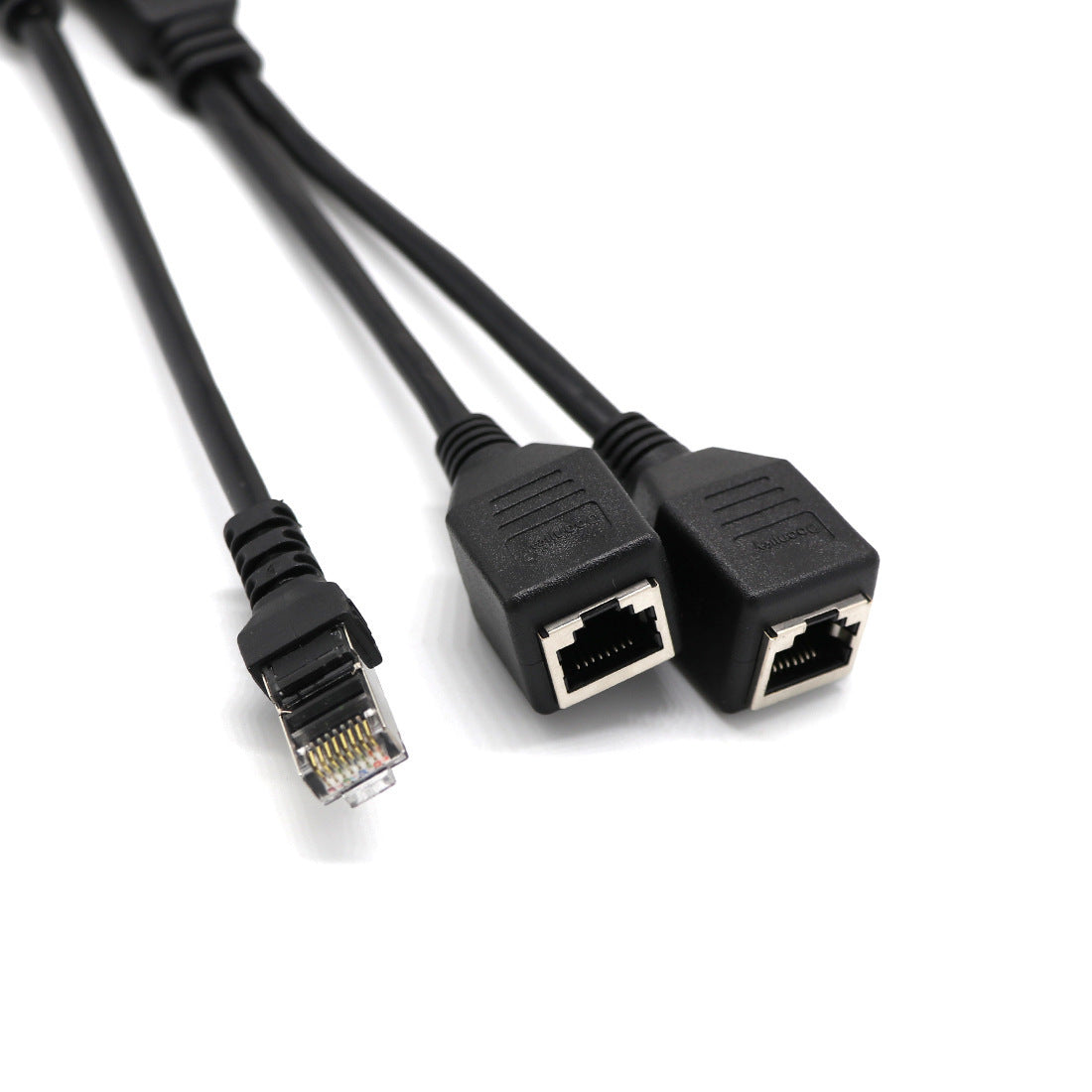 HKM-265747 RJ45 One-to-Two Ethernet LAN Network Adapter Cable - 0.3m Cat5 Copper Wire