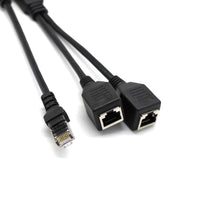 HKM-265747 RJ45 One-to-Two Ethernet LAN Network Adapter Cable - 0.3m Cat5 Copper Wire