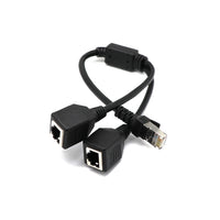 HKM-265747 RJ45 One-to-Two Ethernet LAN Network Adapter Cable - 0.3m Cat5 Copper Wire