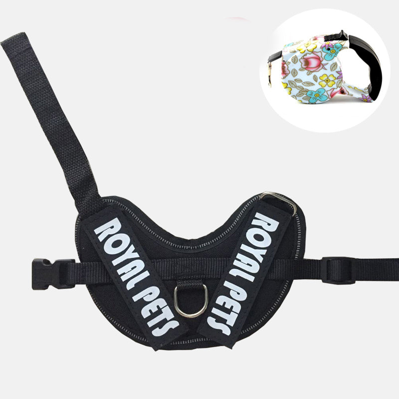 HKM-265747 Reflective Waterproof Rabbit Traction Rope Vest with Stainless Steel Pull Ring