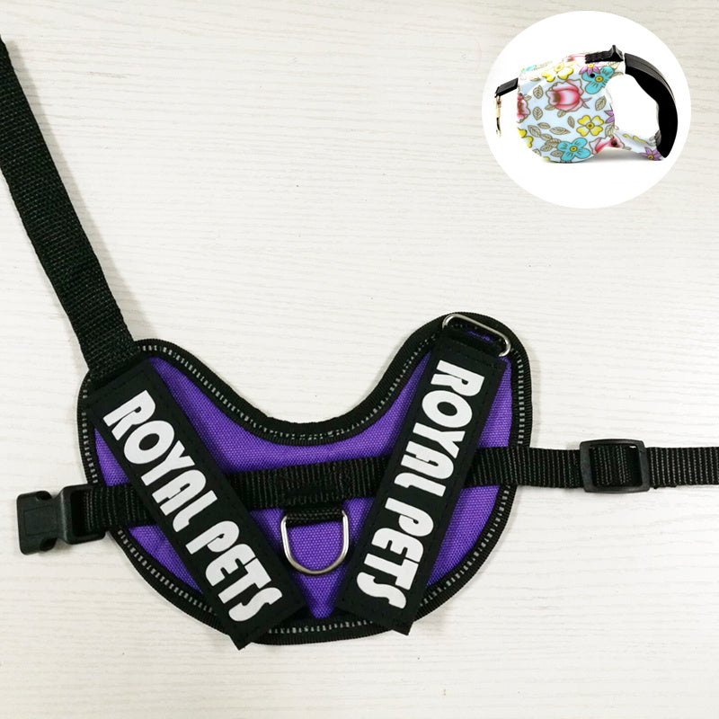 HKM-265747 Reflective Waterproof Rabbit Traction Rope Vest with Stainless Steel Pull Ring