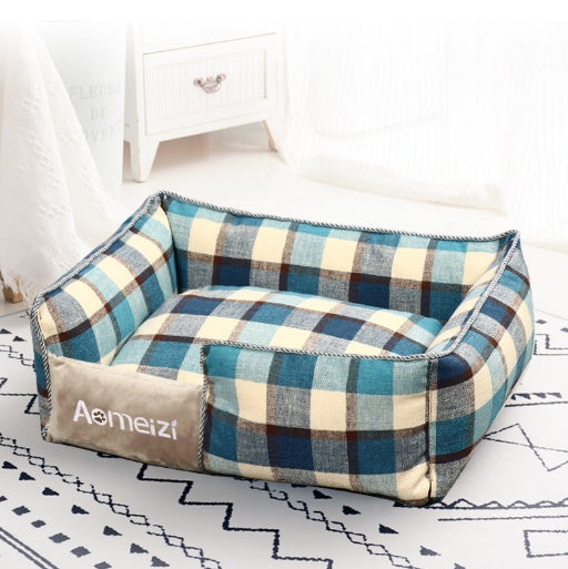HKM-266003 Classic Dog Mat - Biting Resistant Pet Bed for Winter with Removable Washable Cover