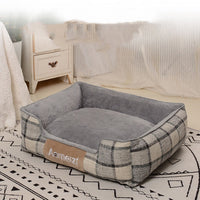 HKM-266003 Classic Dog Mat - Biting Resistant Pet Bed for Winter with Removable Washable Cover