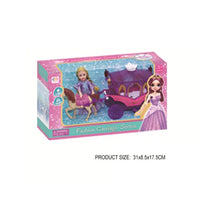HKM-266195 Electric Musical Princess Doll Carriage Toy with Lights for Girls Ages 2-4