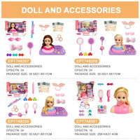 HKM-266195 Electric Musical Princess Doll Carriage Toy with Lights for Girls Ages 2-4