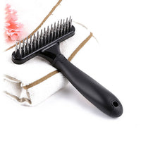 HKM-266323 Pet Open Knot Comb for Dogs - Stainless Steel Hair Removal Brush, 16x12cm, Tangle & Knot Removal Tool