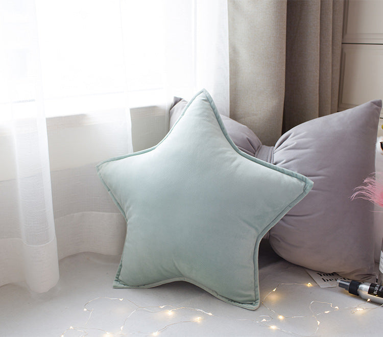 HKM-266515 Cute Solid Color Car Cushion - Pink, Blue, Gray, Lake Water Green - 50x50cm with PP Cotton Filling