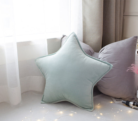 HKM-266515 Cute Solid Color Car Cushion - Pink, Blue, Gray, Lake Water Green - 50x50cm with PP Cotton Filling