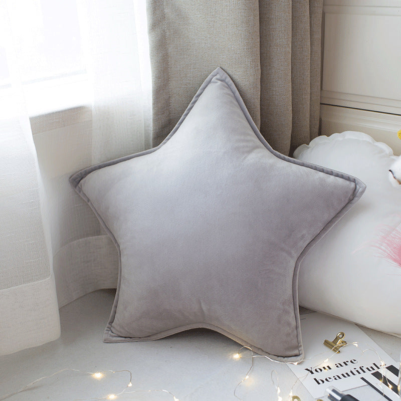 HKM-266515 Cute Solid Color Car Cushion - Pink, Blue, Gray, Lake Water Green - 50x50cm with PP Cotton Filling