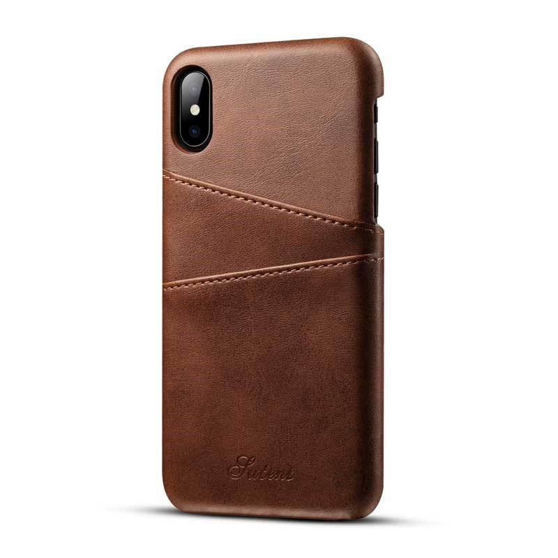 HKM-266643 Leather Business Phone Case for iPhone and Samsung - Protective Back Cover