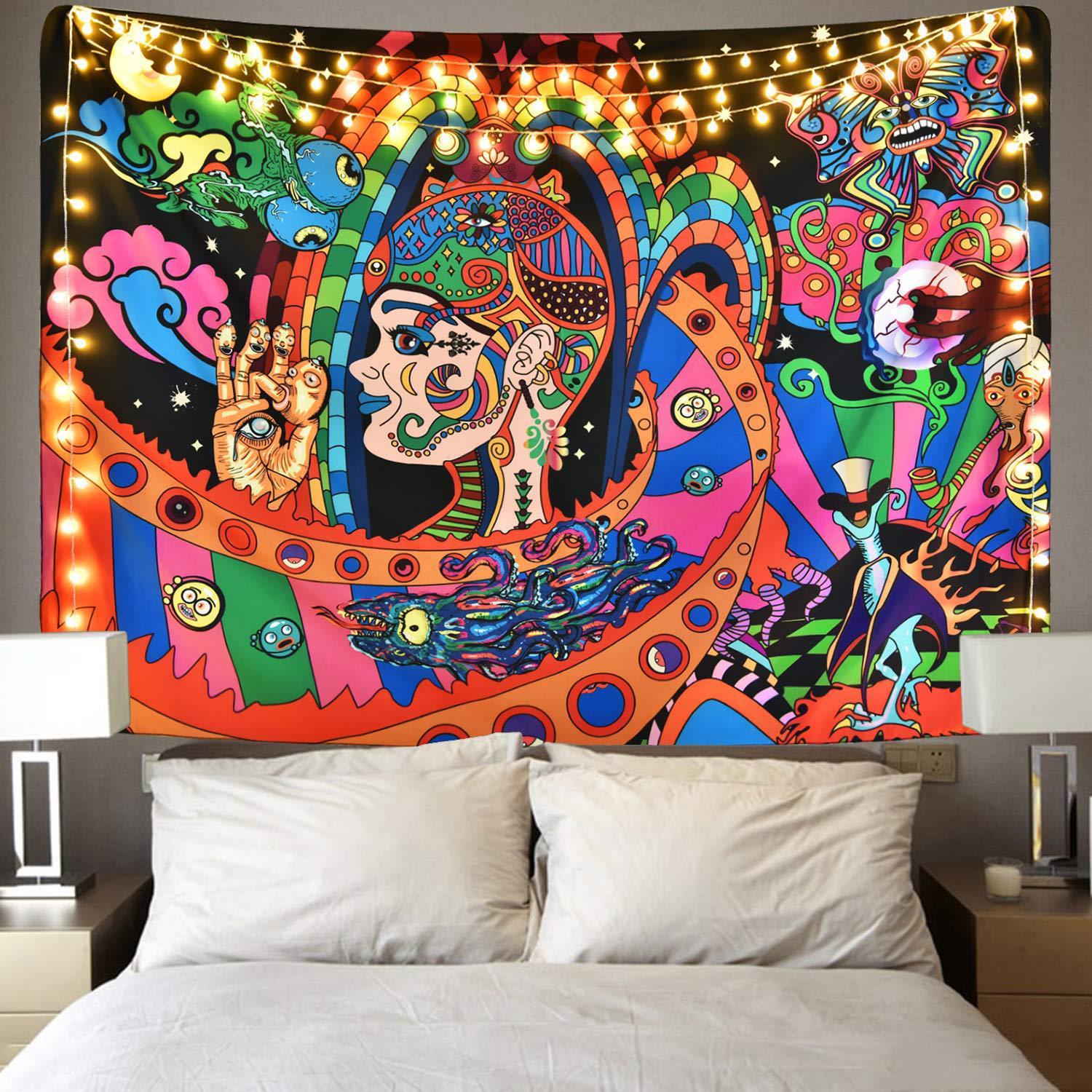 HKM-266707 Geometric Map Printed Polyester Beach Towel and Sitting Blanket - Multiple Sizes Available