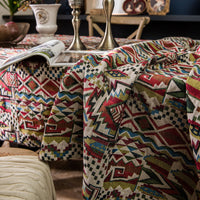 HKM-266771 Colorful Cotton Jacquard Tablecloth with Acetate Fiber Blend