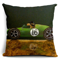 HKM-266835 Car-Themed Small Animal Pillowcase in Cotton and Linen, 45x45cm