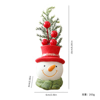 HKM-266835 Resin Christmas Ornaments - Santa Claus, Snowman, Bear & Faceless Old Man Decorations