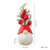 HKM-266835 Resin Christmas Ornaments - Santa Claus, Snowman, Bear & Faceless Old Man Decorations