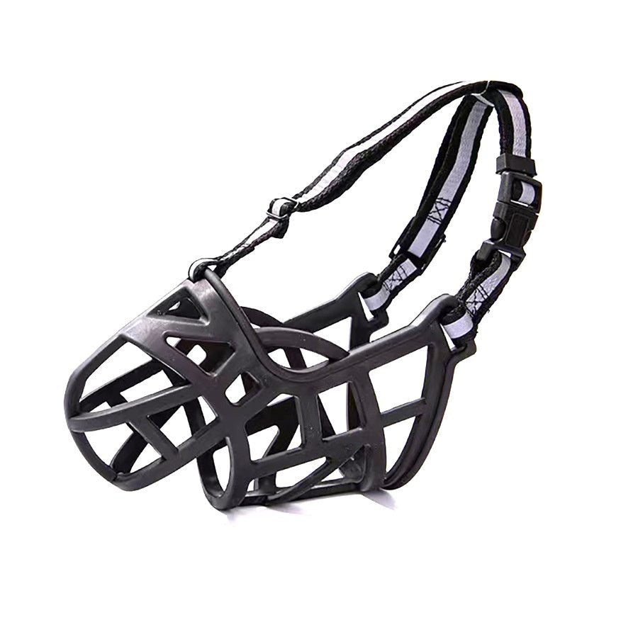 HKM-266899 Upgraded Reflective Dog Mouth Cover for Small, Medium, and Large Breeds