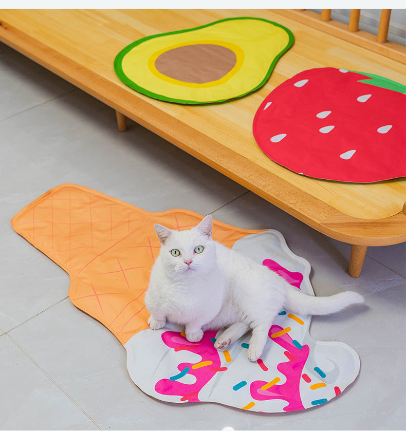 HKM-267091 Ice Cream Avocado Strawberry Pet Pad Cooling Ice Pad