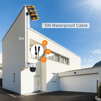 HKM-267219 1080P Solar Powered Wireless Dome Surveillance Camera with Night Vision and 3.6mm Lens