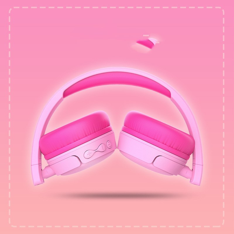 HKM-267283 Folding Children's Headset with Bluetooth 5.0, Voice Control, and Adjustable Volume, 15m Range