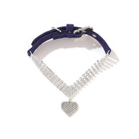 HKM-267539 Fashionable Solid Color Dog and Cat Collar with Leash - Available in Green, Blue, Purple, Pink