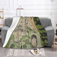 HKM-267539 Soft Polyester Fiber Velvet Map Blanket - Multiple Sizes Available