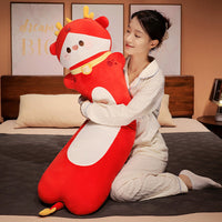 HKM-267667 Removable Washable Plush Dragon Pillow - Birthday Gift, Available in Red, Blue, Pink, 70cm, 1m, 1.2m