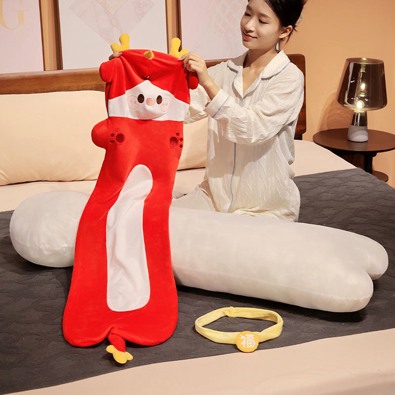 HKM-267667 Removable Washable Plush Dragon Pillow - Birthday Gift, Available in Red, Blue, Pink, 70cm, 1m, 1.2m