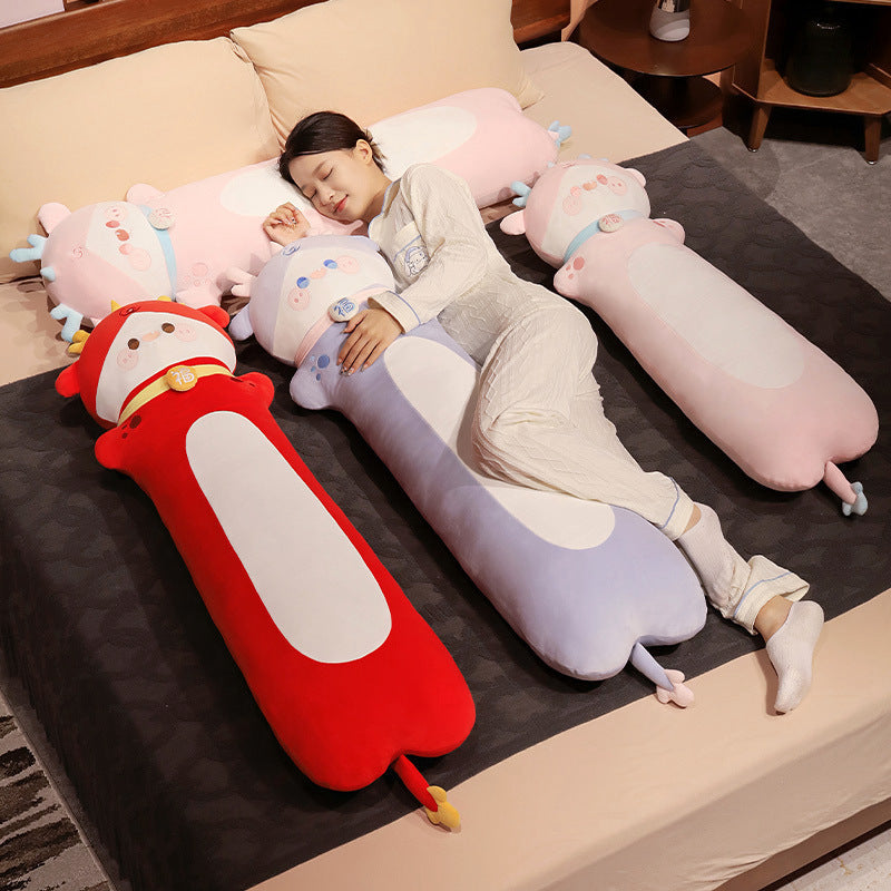 HKM-267667 Removable Washable Plush Dragon Pillow - Birthday Gift, Available in Red, Blue, Pink, 70cm, 1m, 1.2m