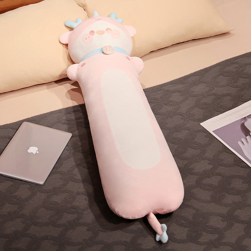 HKM-267667 Removable Washable Plush Dragon Pillow - Birthday Gift, Available in Red, Blue, Pink, 70cm, 1m, 1.2m