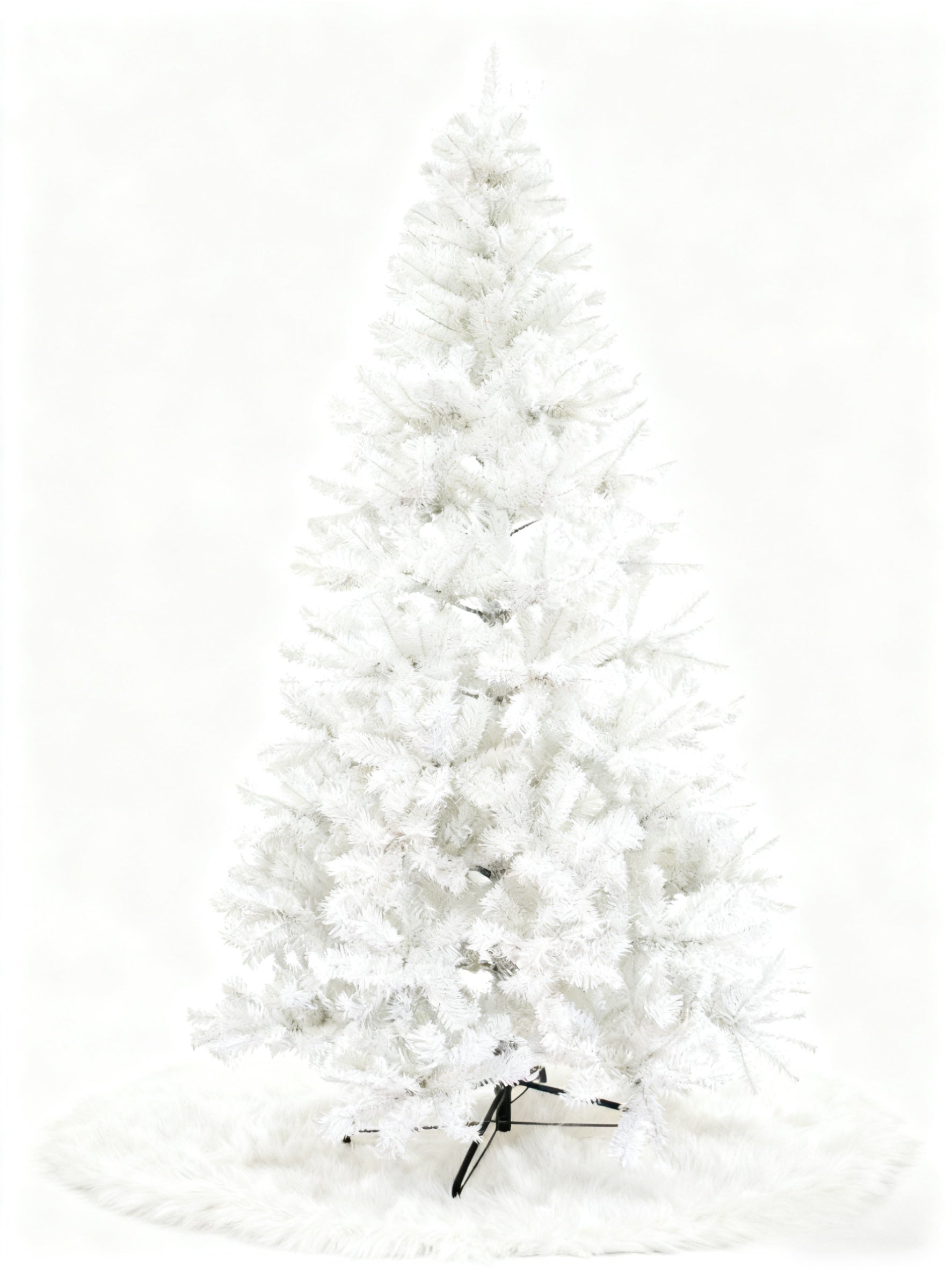 HKM-267667 Slim Artificial Christmas Tree in White - Available in 150cm, 180cm, and 210cm Sizes