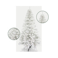 HKM-267667 Slim Artificial Christmas Tree in White - Available in 150cm, 180cm, and 210cm Sizes