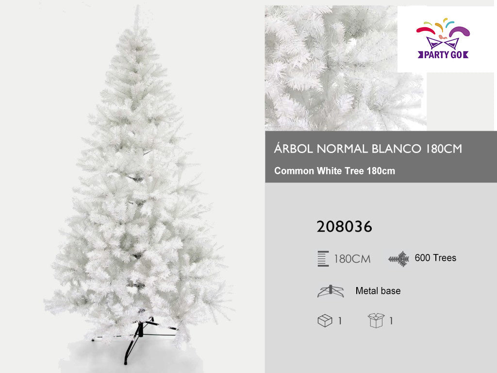 HKM-267667 Slim Artificial Christmas Tree in White - Available in 150cm, 180cm, and 210cm Sizes