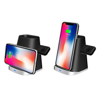 HKM-267731 Three-in-One Multifunctional Wireless Charger for Smartphones, Apple Watch, and AirPods - Fast Charging Capability, QI Standard, Compact Design