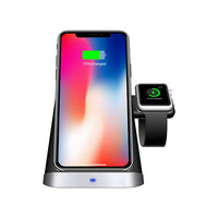 HKM-267731 Three-in-One Multifunctional Wireless Charger for Smartphones, Apple Watch, and AirPods - Fast Charging Capability, QI Standard, Compact Design