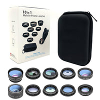 HKM-267923 10-in-1 Fisheye Lens Set with HD Glass and Aluminum-Magnesium Alloy Design for Mobile Phones