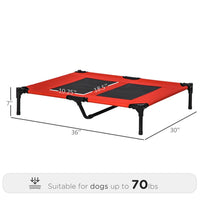 HKM-267987 Elevated Dog Bed with Breathable Mesh and Durable Steel Frame, Suitable for Large Dogs up to 66 lbs