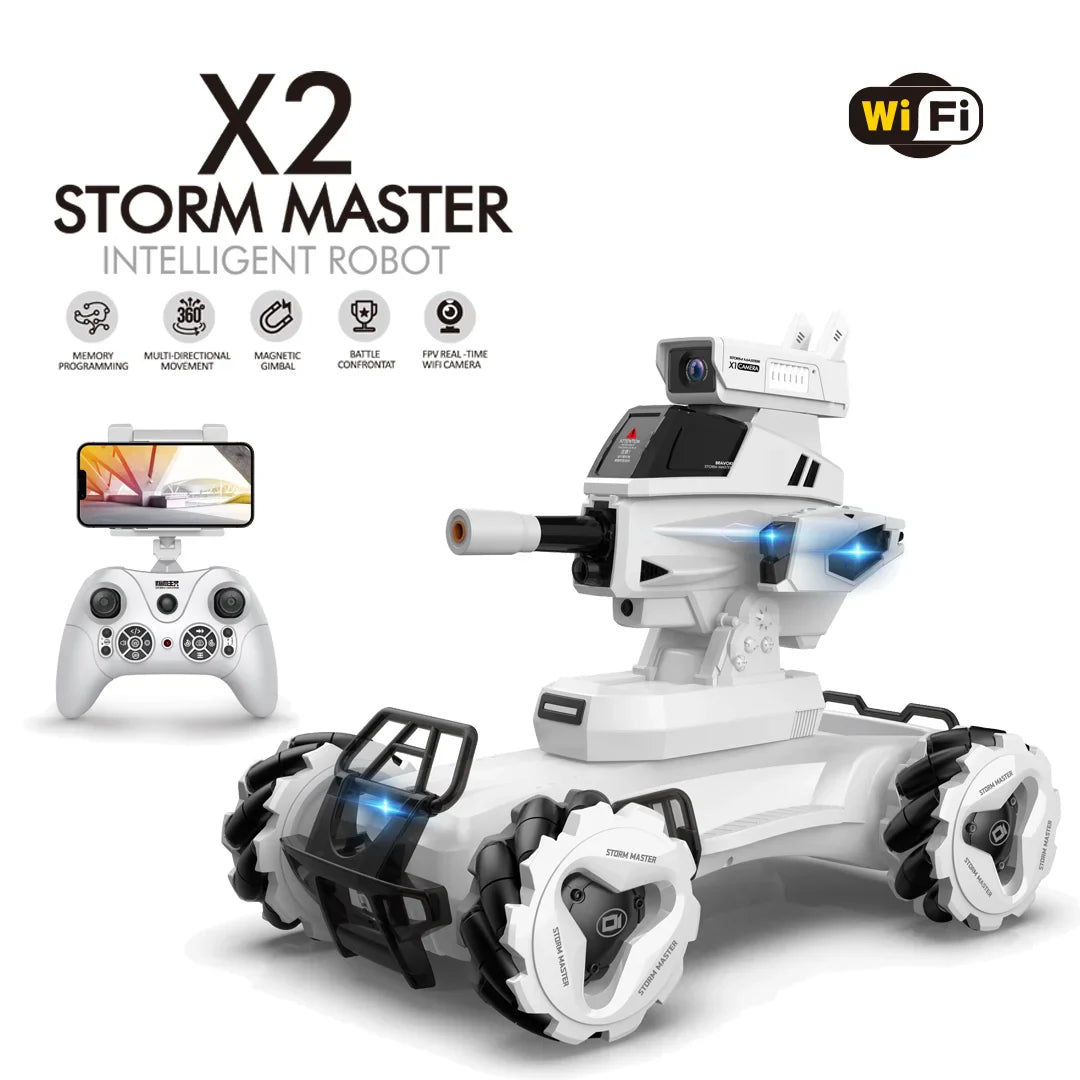 HKM-268115 Intelligent Remote Control Water Bomb Tank Car Toy with Camera for Kids