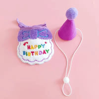 HKM-268179 Trendy Pet Bib and Hat Set with Letter Pattern in Multiple Colors