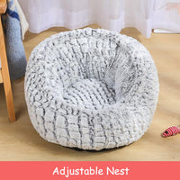 HKM-268243 Pet Bed Soft Non-Slip Plush Kennel Round Cat Dog Nest Cushion