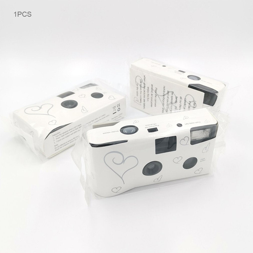 HKM-268435 Children's Disposable Film Camera with Manual Operation and 3x Optical Zoom - White