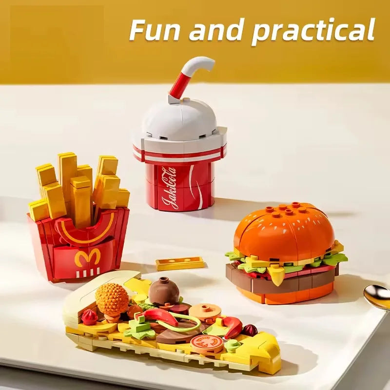 Multistyle Decorative Christmas Food Brick Building Block Toy Set for Ages 2 and Up