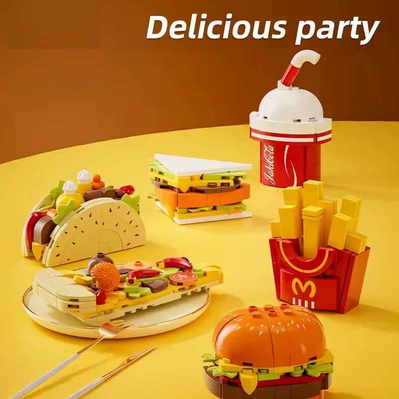 Multistyle Decorative Christmas Food Brick Building Block Toy Set for Ages 2 and Up