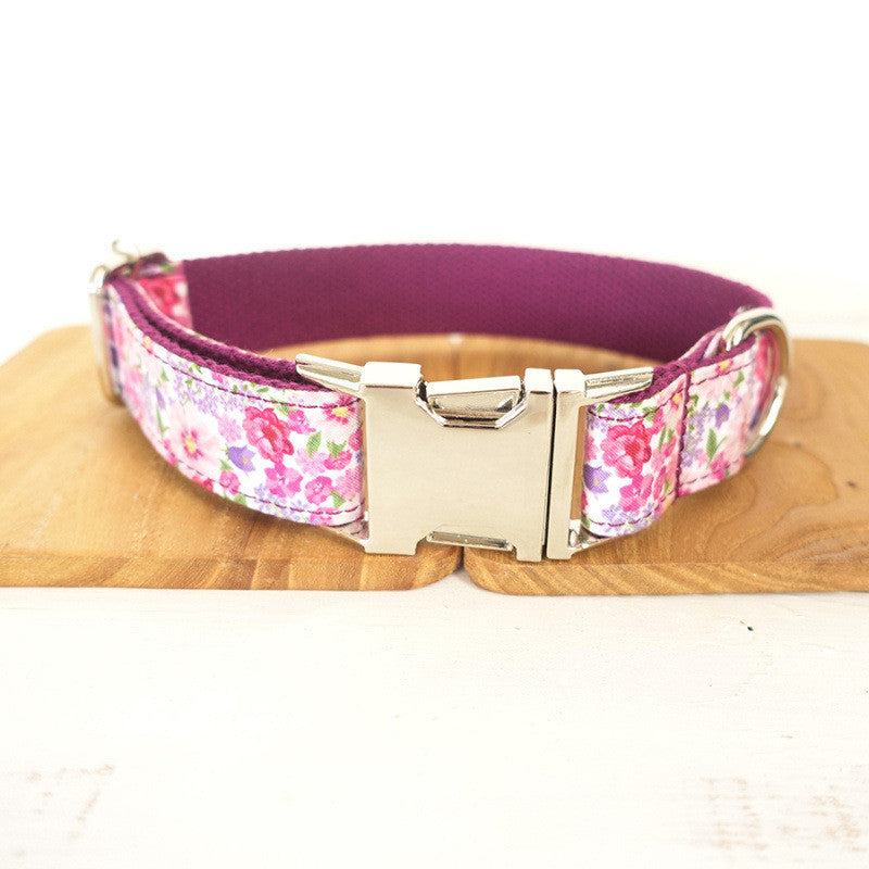 HKM-268563 Purple Flower Fairy Bow Tie Pet Rope Set - Adjustable Sizes XS to XL
