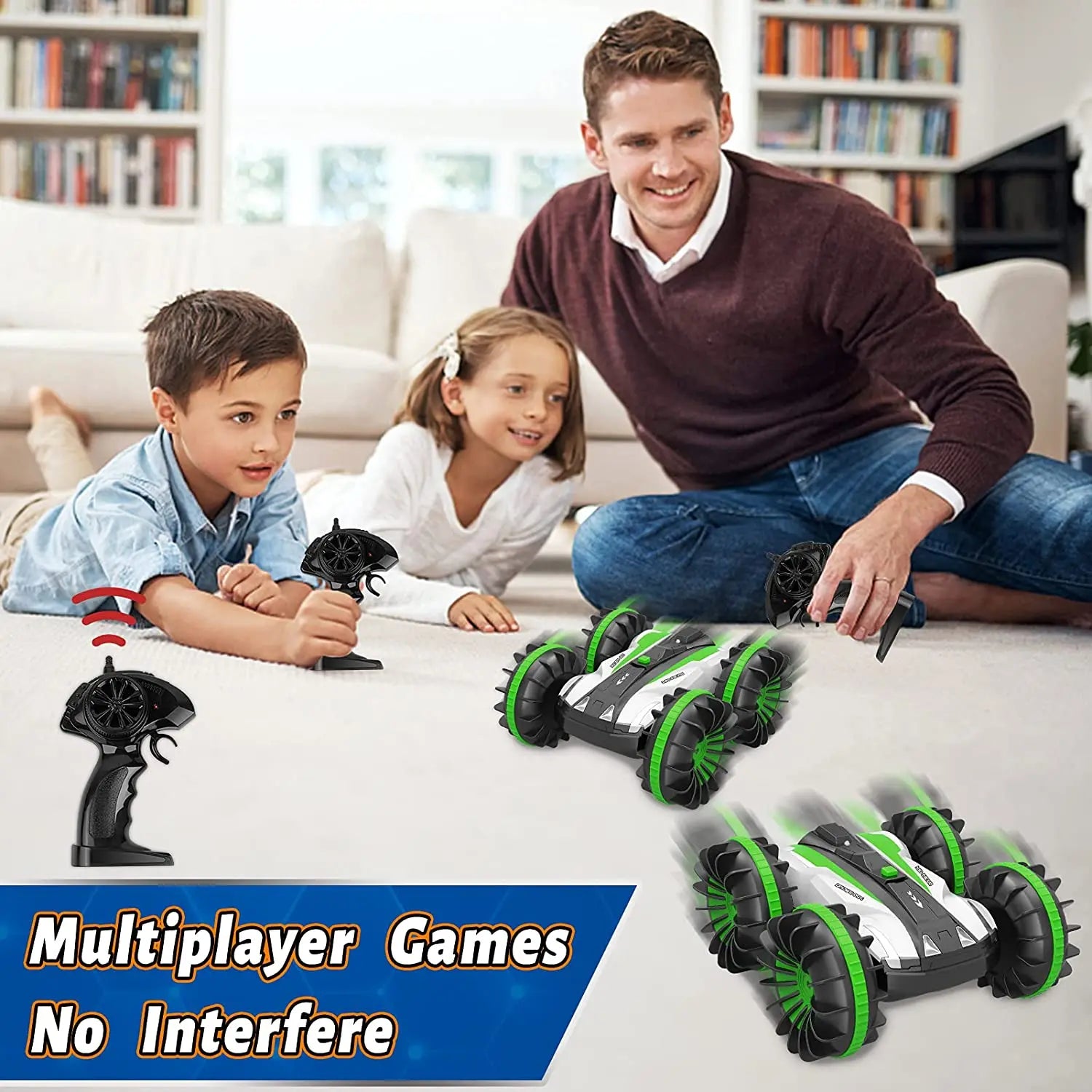 HKM-268691 Amphibious Remote Control Stunt Car - 2.4GHz Double-Sided Climbing Vehicle for Indoor and Outdoor Fun