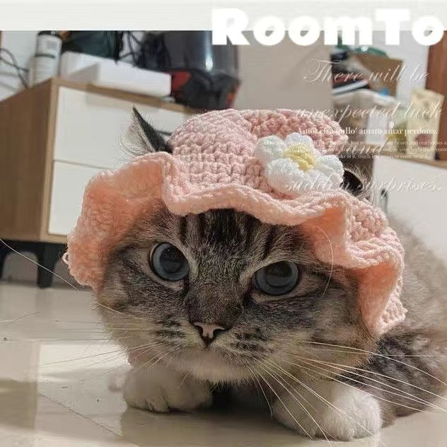 HKM-268691 Wool Knitted Pet Hats for Dogs and Cats in Assorted Fun Designs