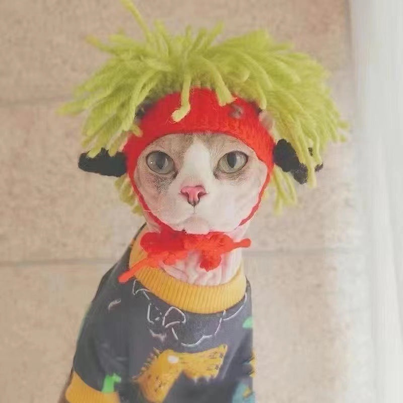 HKM-268691 Wool Knitted Pet Hats for Dogs and Cats in Assorted Fun Designs