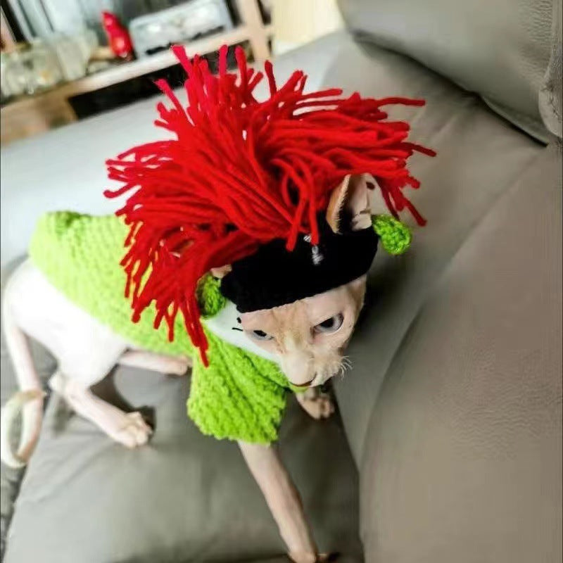 HKM-268691 Wool Knitted Pet Hats for Dogs and Cats in Assorted Fun Designs