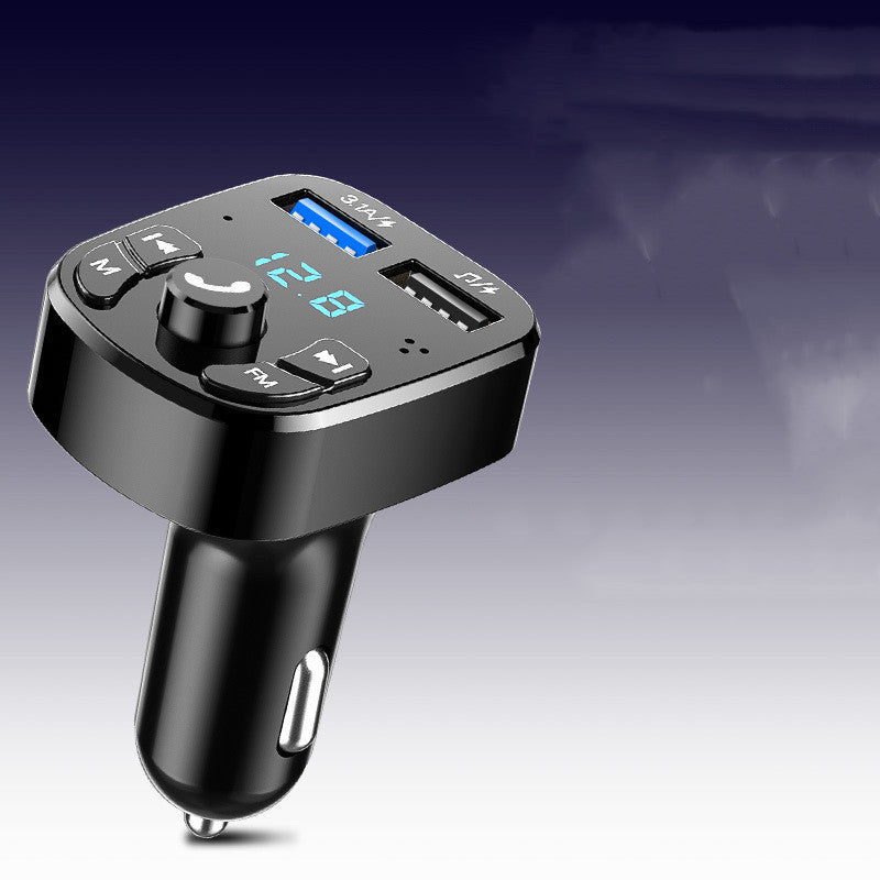 HKM-268755 Bluetooth 5.0 FM Transmitter with Hands-Free Calling and USB Charger for Cars
