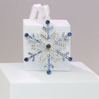 HKM-268819 Elegant Snowflake Projection Pendant in Silver, Pink, and Blue – Customizable Design
