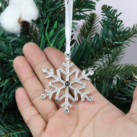 HKM-268819 Elegant Snowflake Projection Pendant in Silver, Pink, and Blue – Customizable Design